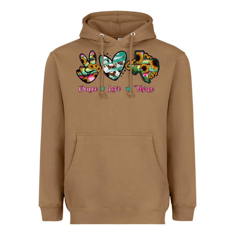 Peace Love Texas Heavyweight Hoodie by RanaPortraitStore | Teevron