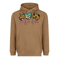 Toasted Coconut Peace Love Texas Heavyweight Hoodie - RanaPortraitStore