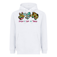 White Peace Love Texas Heavyweight Hoodie - RanaPortraitStore