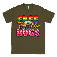 Army Green Free Mom hugs Classic Tee - FaDigitalArtStudio
