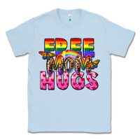 Dusty Blue Free Mom hugs Classic Tee - FaDigitalArtStudio