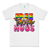 White Free Mom hugs Classic Tee - FaDigitalArtStudio