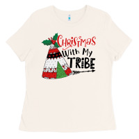 Christmas With My Tribe Boho Ladies Tee | Teevron