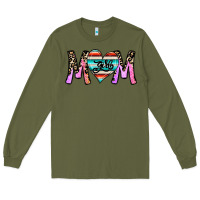 Army Green girl mom Long Sleeve Tee - CowhideDigitalArt