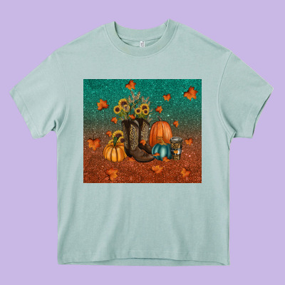 Fall Tumbler Heavy Core Tee Designed By Ranaportraitstore