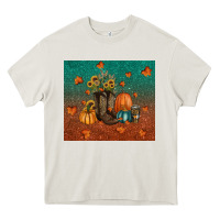 Cream fall tumbler Heavy Core Tee - RanaPortraitStore