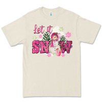 Bone Let It Snow Pink Christmas Premium Tee - FaDigitalArtStudio