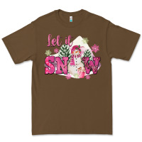 Cacao Let It Snow Pink Christmas Premium Tee - FaDigitalArtStudio