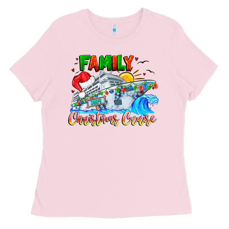 Family 2024 Christmas Cruise Ladies Tee by CowhideDigitalArt | Teevron