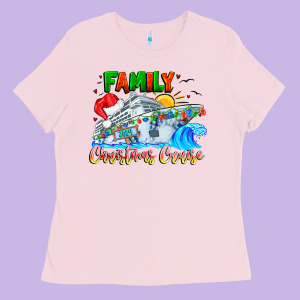 Family 2024 Christmas Cruise Ladies Tee Designed By Cowhidedigitalart