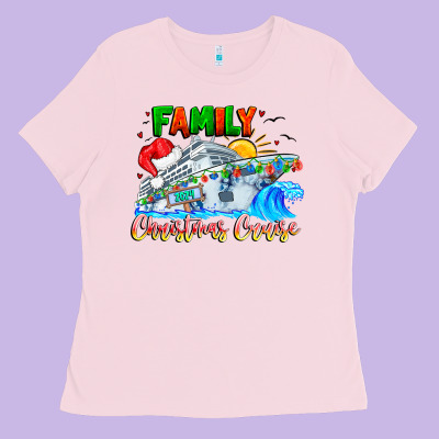 Family 2024 Christmas Cruise Ladies Tee Designed By Cowhidedigitalart