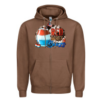 Chestnut Red White  Booze With Cowhide Background Zipper Hoodie - Jasminsmagicworld