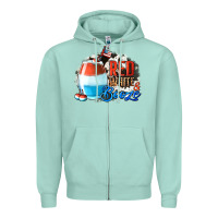 Seafoam Red White  Booze With Cowhide Background Zipper Hoodie - Jasminsmagicworld