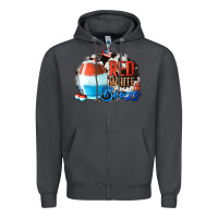 Smoke Red White  Booze With Cowhide Background Zipper Hoodie - Jasminsmagicworld