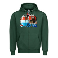 Sports Green Red White  Booze With Cowhide Background Zipper Hoodie - Jasminsmagicworld