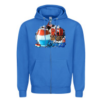 True Royal Red White  Booze With Cowhide Background Zipper Hoodie - Jasminsmagicworld