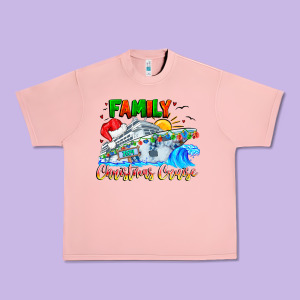 Family 2024 Christmas Cruise Urban Heavy Tee Designed By Cowhidedigitalart