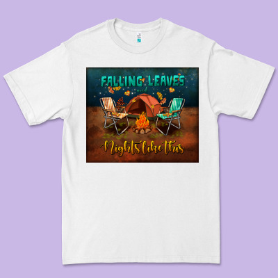 Falling Leaves And Nights Like This Mouse Pad Premium Tee Designed By Bundleandbundleshop