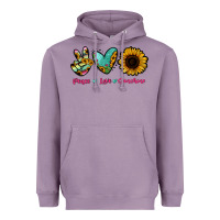 Lavender Peace Love Sunshine Heavyweight Hoodie - RanaPortraitStore