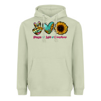 Matcha Peace Love Sunshine Heavyweight Hoodie - RanaPortraitStore