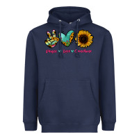 Navy Peace Love Sunshine Heavyweight Hoodie - RanaPortraitStore