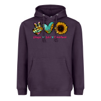 Plum Peace Love Sunshine Heavyweight Hoodie - RanaPortraitStore