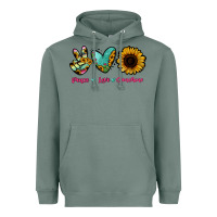 Sage Peace Love Sunshine Heavyweight Hoodie - RanaPortraitStore