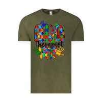 Vintage Olive aba therapist Vintage Tee - CowhideDigitalArt