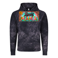 Cloud Black mama with baby bear and leopard license plate Vintage Hoodie - Artiststas