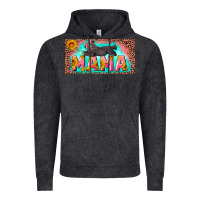 Vintage Black mama with baby bear and leopard license plate Vintage Hoodie - Artiststas