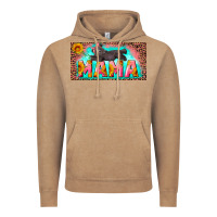 Vintage Coffee mama with baby bear and leopard license plate Vintage Hoodie - Artiststas