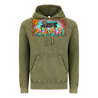 Vintage Olive mama with baby bear and leopard license plate Vintage Hoodie - Artiststas