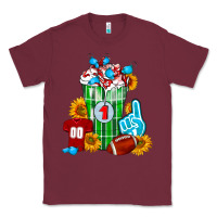 Burgundy Football Frappe Classic Tee - FaDigitalArtStudio
