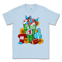 Dusty Blue Football Frappe Classic Tee - FaDigitalArtStudio