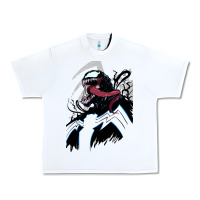 White VENOM ART Urban Heavy Tee - DesigneFamous