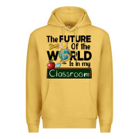 Antique Gold the future of the world is in my classroom Premium Hoodie - BarkalooDesign