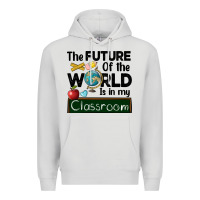 Dove Grey the future of the world is in my classroom Premium Hoodie - BarkalooDesign