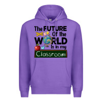 Purple the future of the world is in my classroom Premium Hoodie - BarkalooDesign