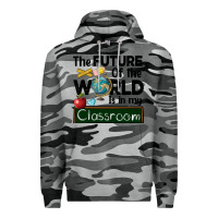 Slate Camo the future of the world is in my classroom Premium Hoodie - BarkalooDesign