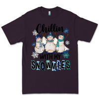 Plum Chillin With My Snowmies Premium Tee - FaDigitalArtStudio