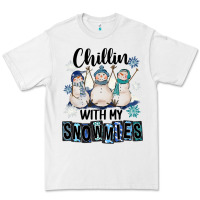 White Chillin With My Snowmies Premium Tee - FaDigitalArtStudio