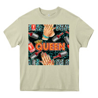 Mossy nail queen hand and polish with lights and leopard seamless pattern bb Heavy Core Tee - BundleAndBundleShop