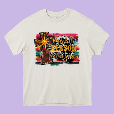 Jesus İs The Reason For The Season Christmas Heavy Core Tee Designed By Ranaportraitstore
