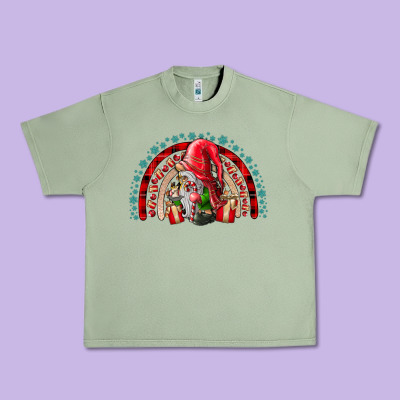 Festive Gnome With Gifts Urban Heavy Tee Designed By Cowhidedigitalart