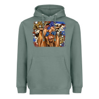 Sage 4th of July Highland Cattle Heavyweight Hoodie - RanaPortraitStore