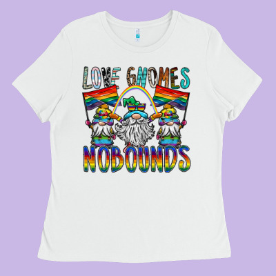 Love Gnomes Nobounds Ladies Tee Designed By Sublimationcraftshop