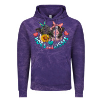 Cloud Purple hogs and kisses pigs Vintage Hoodie - Artiststas