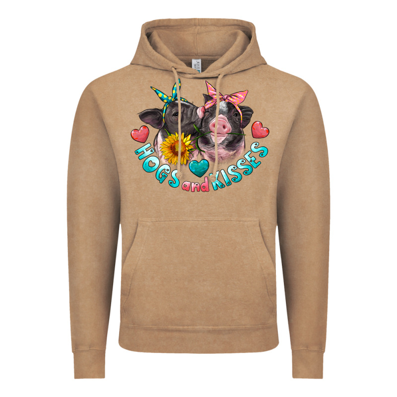 Hogs And Kisses Pigs Vintage Hoodie by Artiststas | Teevron
