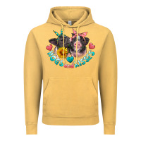 Vintage Mustard hogs and kisses pigs Vintage Hoodie - Artiststas