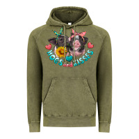 Vintage Olive hogs and kisses pigs Vintage Hoodie - Artiststas